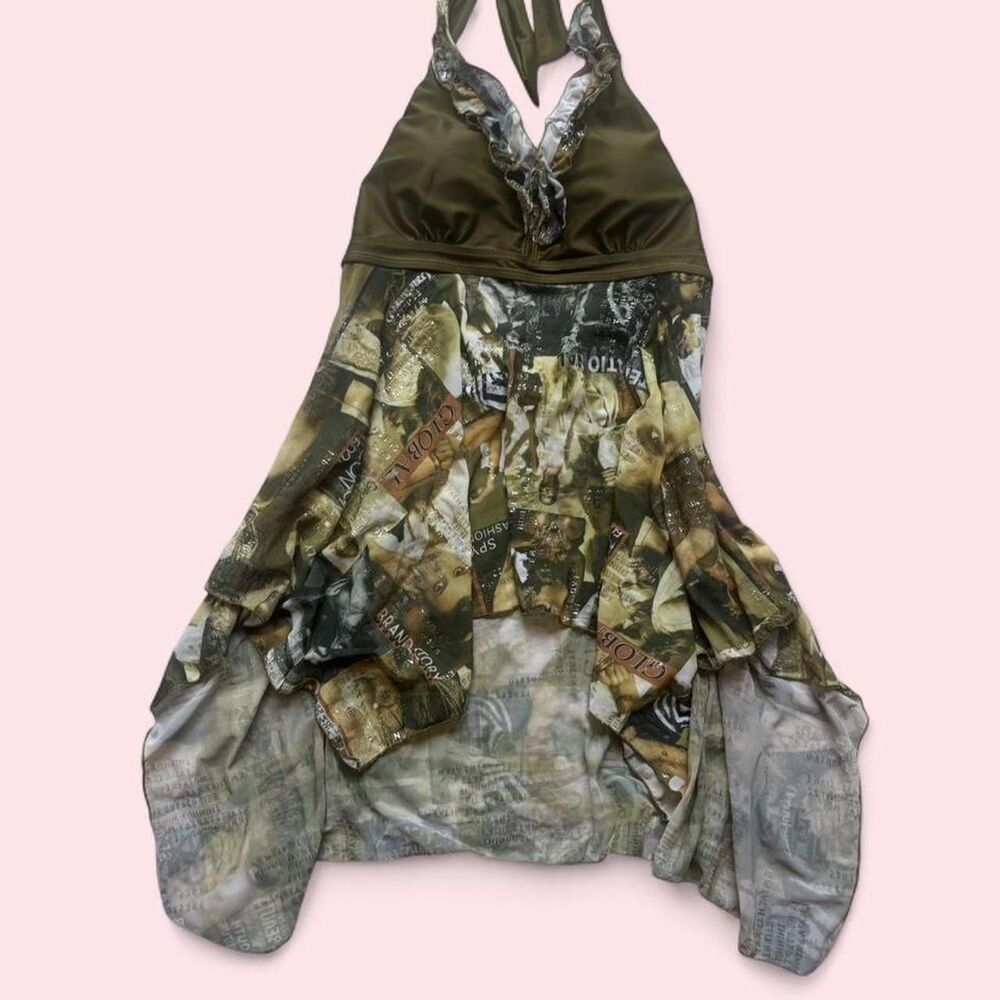 Unbranded Women's Green and Khaki Dress